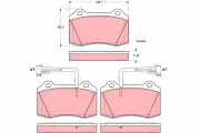 GDB1392 Sada brzdových platničiek kotúčovej brzdy TRW