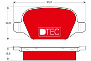 GDB1396DTE Sada brzdových platničiek kotúčovej brzdy DTEC COTEC TRW