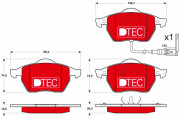 GDB1403DTE Sada brzdových platničiek kotúčovej brzdy DTEC COTEC TRW