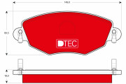 GDB1434DTE Sada brzdových platničiek kotúčovej brzdy DTEC COTEC TRW