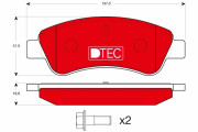 GDB1463DTE Sada brzdových platničiek kotúčovej brzdy DTEC COTEC TRW