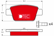 GDB1485DTE Sada brzdových platničiek kotúčovej brzdy DTEC COTEC TRW