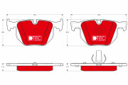 GDB1499DTE Sada brzdových platničiek kotúčovej brzdy DTEC COTEC TRW