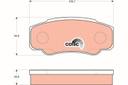 GDB1521 Sada brzdových platničiek kotúčovej brzdy COTEC TRW