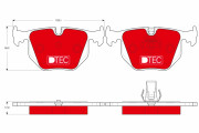 GDB1530DTE Sada brzdových platničiek kotúčovej brzdy DTEC COTEC TRW