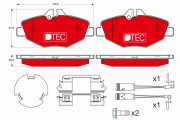 GDB1542DTE Sada brzdových platničiek kotúčovej brzdy DTEC COTEC TRW