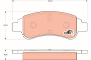 GDB1563 Sada brzdových platničiek kotúčovej brzdy COTEC TRW