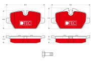 GDB1612DTE Sada brzdových platničiek kotúčovej brzdy DTEC COTEC TRW