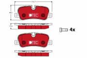 GDB1632DTE Sada brzdových platničiek kotúčovej brzdy DTEC COTEC TRW
