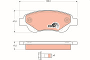 GDB1633 Sada brzdových platničiek kotúčovej brzdy COTEC TRW