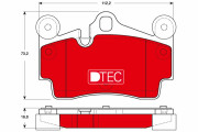 GDB1653DTE Sada brzdových platničiek kotúčovej brzdy DTEC COTEC TRW