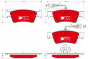 GDB1672DTE Sada brzdových platničiek kotúčovej brzdy DTEC COTEC TRW