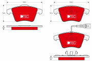 GDB1721DTE Sada brzdových platničiek kotúčovej brzdy DTEC COTEC TRW