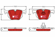 GDB1727DTE Sada brzdových platničiek kotúčovej brzdy DTEC COTEC TRW