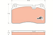 GDB1743 Sada brzdových platničiek kotúčovej brzdy COTEC TRW