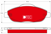 GDB1761DTE Sada brzdových platničiek kotúčovej brzdy DTEC COTEC TRW
