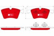 GDB1797DTE Sada brzdových platničiek kotúčovej brzdy DTEC COTEC TRW