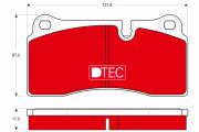 GDB1816DTE Sada brzdových platničiek kotúčovej brzdy DTEC COTEC TRW