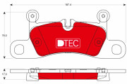 GDB1875DTE Sada brzdových platničiek kotúčovej brzdy DTEC COTEC TRW