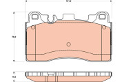 GDB1906 Sada brzdových platničiek kotúčovej brzdy TRW