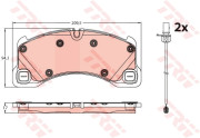 GDB2243 Sada brzdových platničiek kotúčovej brzdy TRW