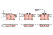 GDB2364 Sada brzdových platničiek kotúčovej brzdy TRW