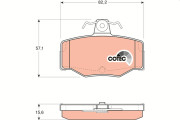 GDB3092 Sada brzdových platničiek kotúčovej brzdy COTEC TRW