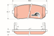 GDB3203 Sada brzdových platničiek kotúčovej brzdy COTEC TRW