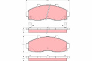 GDB3263 Sada brzdových platničiek kotúčovej brzdy TRW