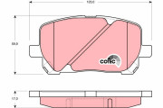 GDB3315 Sada brzdových platničiek kotúčovej brzdy COTEC TRW
