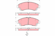 GDB3321 Sada brzdových platničiek kotúčovej brzdy TRW