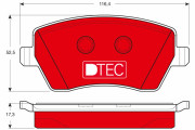 GDB3332DTE Sada brzdových platničiek kotúčovej brzdy DTEC COTEC TRW