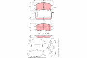 GDB3376 Sada brzdových platničiek kotúčovej brzdy TRW