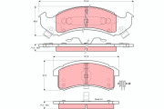 GDB4054 Sada brzdových platničiek kotúčovej brzdy TRW