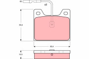 GDB803 Sada brzdových platničiek kotúčovej brzdy TRW