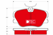 GDB818DTE Sada brzdových platničiek kotúčovej brzdy DTEC COTEC TRW