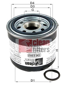 DE2202 Vysúżacie puzdro vzduchu pre pneumatický systém CLEAN FILTERS