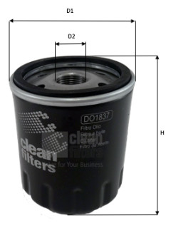 DO1837 Olejový filter CLEAN FILTERS