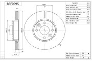 B6F099S Brzdový kotúč Premium Advics AISIN