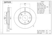 Q6F919S Brzdový kotúč Premium Advics AISIN