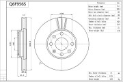 Q6F956S Brzdový kotúč Premium Advics AISIN