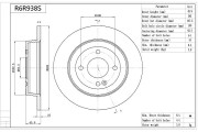 R6R938S Brzdový kotúč Premium Advics AISIN