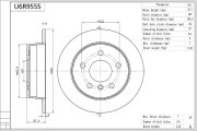 U6R955S Brzdový kotúč Premium Advics AISIN