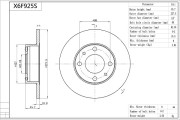 X6F925S Brzdový kotúč Premium Advics AISIN