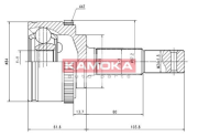 7081 Sada kĺbov hnacieho hriadeľa KAMOKA