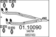 01.10090 Výfukové potrubie MTS