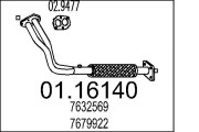 01.16140 Výfukové potrubie MTS