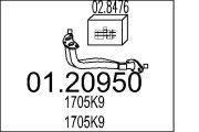 01.20950 Výfukové potrubie MTS