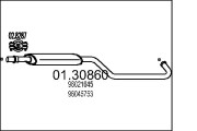 01.30860 Predný tlmič výfuku MTS