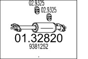 01.32820 Predný tlmič výfuku MTS
